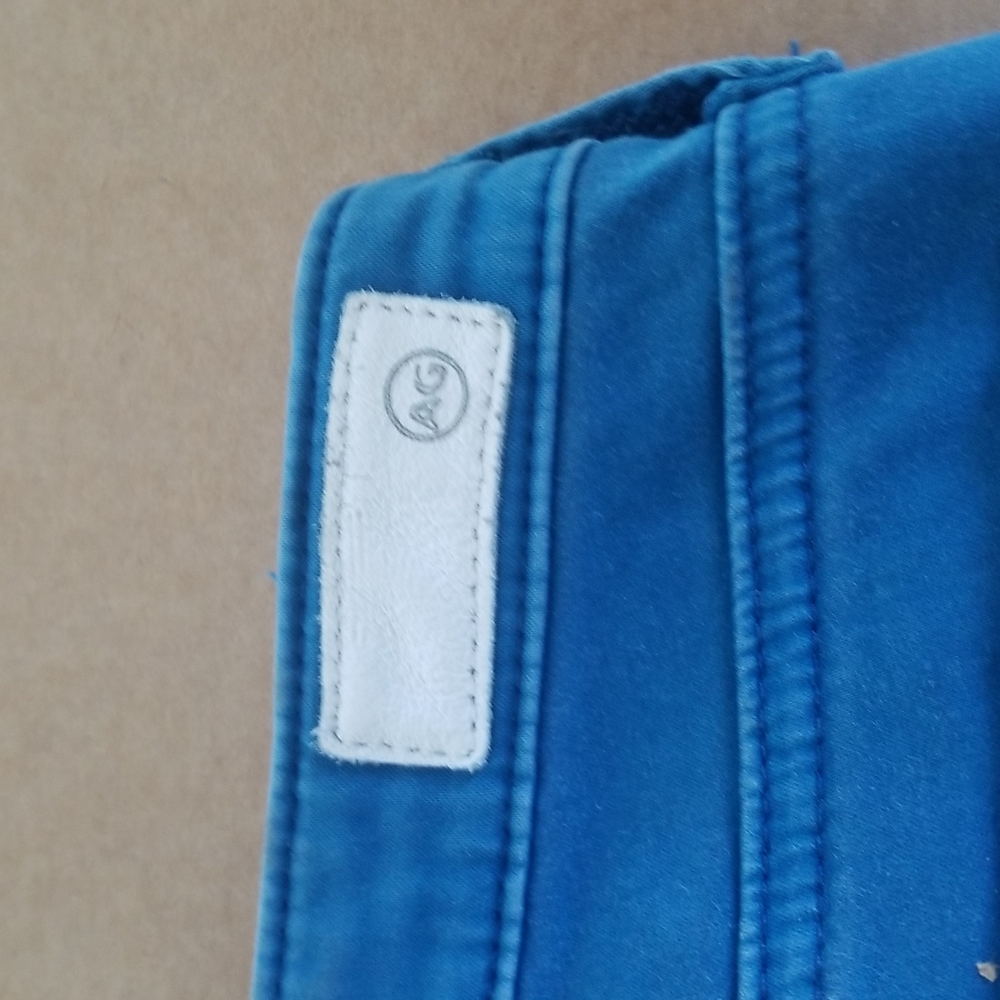 ADRIANO GOLDSCHMIED "THE STILT CROP" CIGARETTE CROP PANTS SZ 26X25 SEA BLUE - Picture 8 of 11
